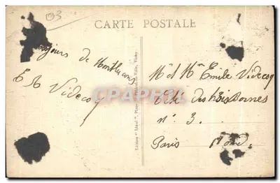 Antieke ansichtkaart Montlucon Avenue President Wilson — Achterkant