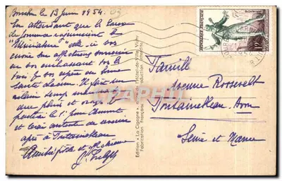 Bourbon-l'Archambault — Vista geral e o Castelo — La Cigogne 2061 bis — Verso