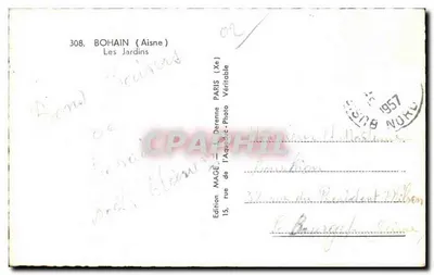Bohain (Aisne) — Los Jardines — Edición MAGE — Reverso