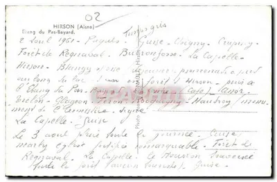 Lago do Pas-Bayard — Hirson (Aisne) — Foto Tardif — Verso