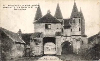 Villers-Cotterêts — Porta fortificada do século XII — Risse, lib. édit, à Villers-Cotterêts - Rep.-int.