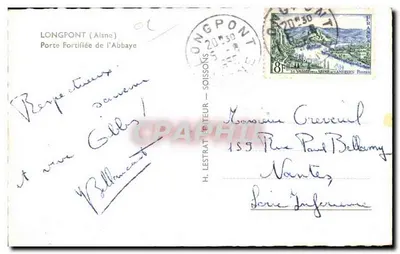 Longpont (Aisne) — Porta Fortificada da Abadia — H. Lestrat, editor, n° 20 — Verso