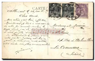 Chauny — A Estação de Trem de Via de Oise — editor Chauny, n°37 — Verso