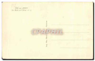 Vic-sur-Aisne — Os bordos do rio Aisne — Fot. Henri Hattreau — Verso