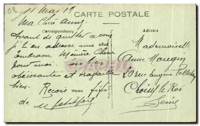 Soissons bombardeado — O Pont des Anglais — Phot-Express, Viseé Paris — Verso