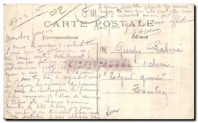 Bilhete postal antigo Bilhete postal antigo Guerra Grande 1914 A grande artilharia da campanha inglesa Soissons Militaria — Verso