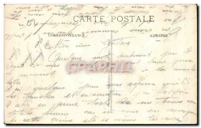 Zniszczona domowa w Soissons — Wojna 1914-16 — Fot. Express, Paryż — Rewers