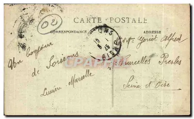 Soissons (Aisne) — Po bombardowaniu — Ruiny w dzielnicy — Fot. Marcel Delhoy, Bordeaux — Rewers