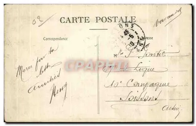 Campo de Sissonne (Aisne) — O Castelo de Água — L. Loclire, editor, La Fère — Verso