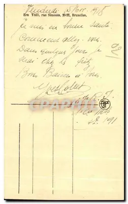 Laon, Ratusz — wydawca N. Laus, nr 129 — Rewers
