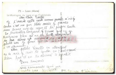 A Montanha de Laon e sua Catedral — Laon (Aisne) — G. REAULT, editor — Verso