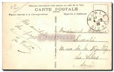 Laon (Aisne) — Porta de Soissons e a Torre inclinada — Edit. H. Auzoux, Journaux - Laon — Verso