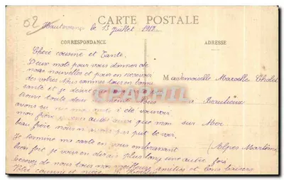 Castelo-Thierry — Avenida coberta em direção à Porta São João — Edição Marchand — Verso