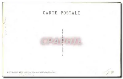 Ponte de Vaux (Ain) — Estátua do Geral Joubert — Aris — Verso