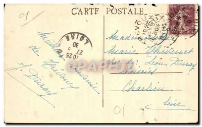 Bilhete postal antigo Trevoux Ain Rue du Palais — Verso