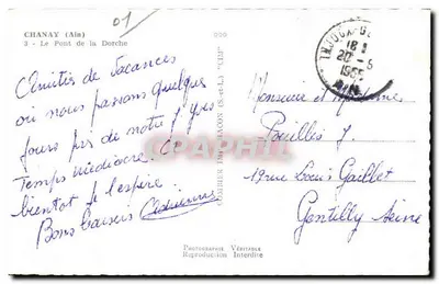 O Ponte da Dorche — Chanay (Ain) — C.I.F. — n°005 — Verso