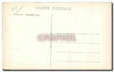 Le Bengalow - Peyrieu (Ain) — dom stylu wiejskiego z ogródkiem i fontanną — wydawca Bernard, fot. Belley, n°61 — Rewers