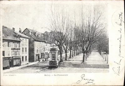 Bilhete postal antigo Belley Le Promenoir