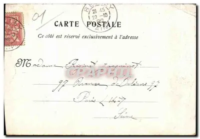 Bilhete postal antigo Belley Le Promenoir — Verso