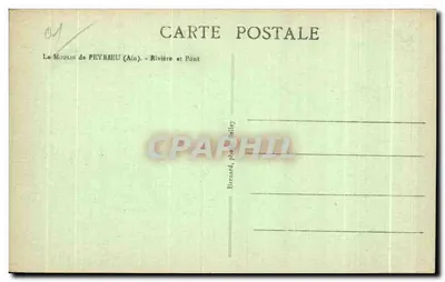 Młyn w PEYRIEU (Ain) — Rzeka i Most — Bernard, fot. Bélley — Rewers