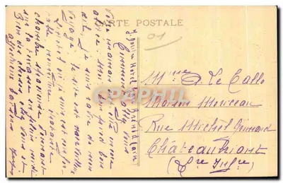 Bilhete postal antigo Hauteville l Orcet Lompnes — Verso