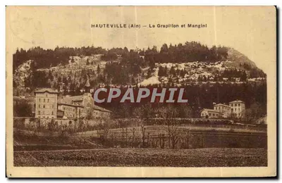Bilhete postal antigo Hauteville Le Grapillon e Manginl
