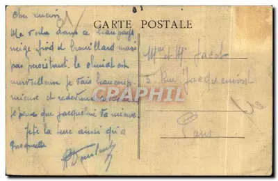 Bilhete postal antigo Hauteville Le Grapillon e Manginl — Verso
