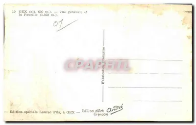 La Faucille — Vista geral — Edição d'Art André — Verso