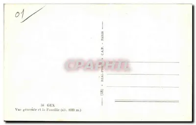 Gex — Ogólny widok i Falcy (alt. 4323 m.) — REAL-PHOTO, Paryż — Rewers