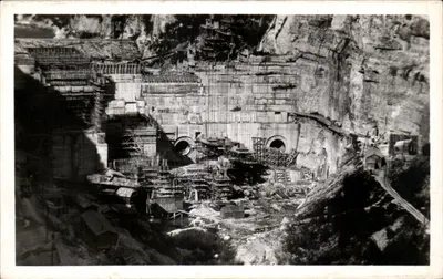 Genissiat (Ain) — Conjunto da obra — Barragem e Usina — Edição dos Quatro-Chapeaux, Lyon