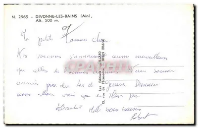 Divonne-les-Bains — Vista Generale — Gli Editori Cellard Bron (Rodano) N° 2965 — Verso