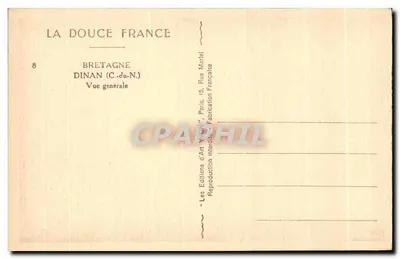 Dinan (C.-du-N.) — Vista geral — Les Éditions d'Art Yvon, Paris — Verso