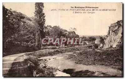 Vale de Poulancre, perto de Mur-de-Bretagne — A Entrada das Gorges — A Bretanha Pitoresca — n° 4216