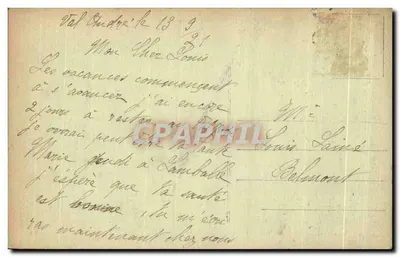 Val-André — A Praia — Villa Notre-Dame — Coleção A. Waron, St-Brieuc — Verso