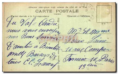 Val André — Vista panorâmica — editor G. Arnaud, n°8 — Verso