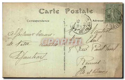 TREGASTEL (Côtes-du-Nord) — Spadek do morza z Castel Sainte-Anne — wydawca: Neurien Bracia, nr 203 — Rewers
