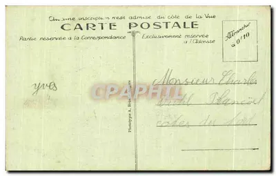 Trégastel — Ojciec wieczny, rzeźba z granitu — A. B. — Rewers