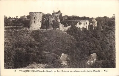 Tonquedec (Côtes-du-Nord) — O Castelo vista geral (lado-Oeste) — ND.