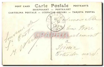 Cap FREHEL (Côtes-du-Nord) — O Farol e a Ponta do Jas — editor não visível, n° 384 — Verso