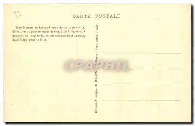 Os Santos Curadores de Notre-Dame-du-Haut, perto de Moncontour (C.-du-N.) — Bretanha — Editor Amaury — Verso