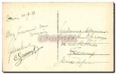 Dinan — O Jardim da Porte St-Malo — Editor A. L. P. (n° 56) — Verso