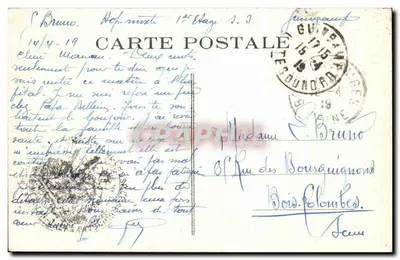 Guingamp (C.-du-N.) — Nowy Szpital Cywilny i Wojskowy — Le Berre, wydawca — Rewers