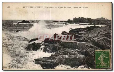 Tregastel-Primel (Finistère) — Efeito de lâmina, Areia do Diben.