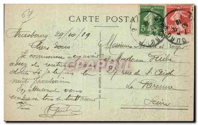 Strasburg — Pałac Wysokiego Komisarza Republiki — wydawca CH. BERGERET, nr 286 — Rewers