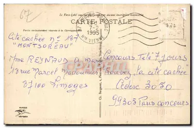 Cartolina d'epoca Saverne Vista generale — Verso