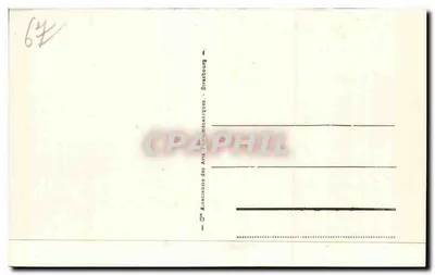 Saverne - O Castelo e a Praça do Mercado — Bilhete postal antigo n°21 — editor Cie Anciennes des Arts Rhénaniques — Verso