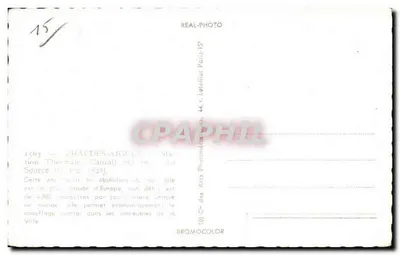 Bilhete postal antigo Estação Termal de Chaudesaigues Cantal Menino Criança — Verso