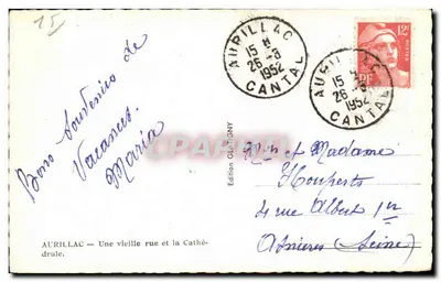 Aurillac — Stara ulica i Katedra — Wydawnictwo Glaigny — Rewers