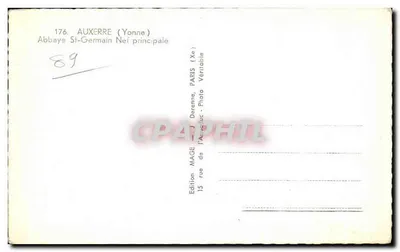 Abbaye Saint-Germain - Nef główna — Auxerre (Yonne) — Wydawnictwo MAGE — Rewers