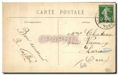 Castelo de ANCY-le-FRANC (Yonne) — A Pirâmide — Ed. Bichebourg-Gérard — Verso